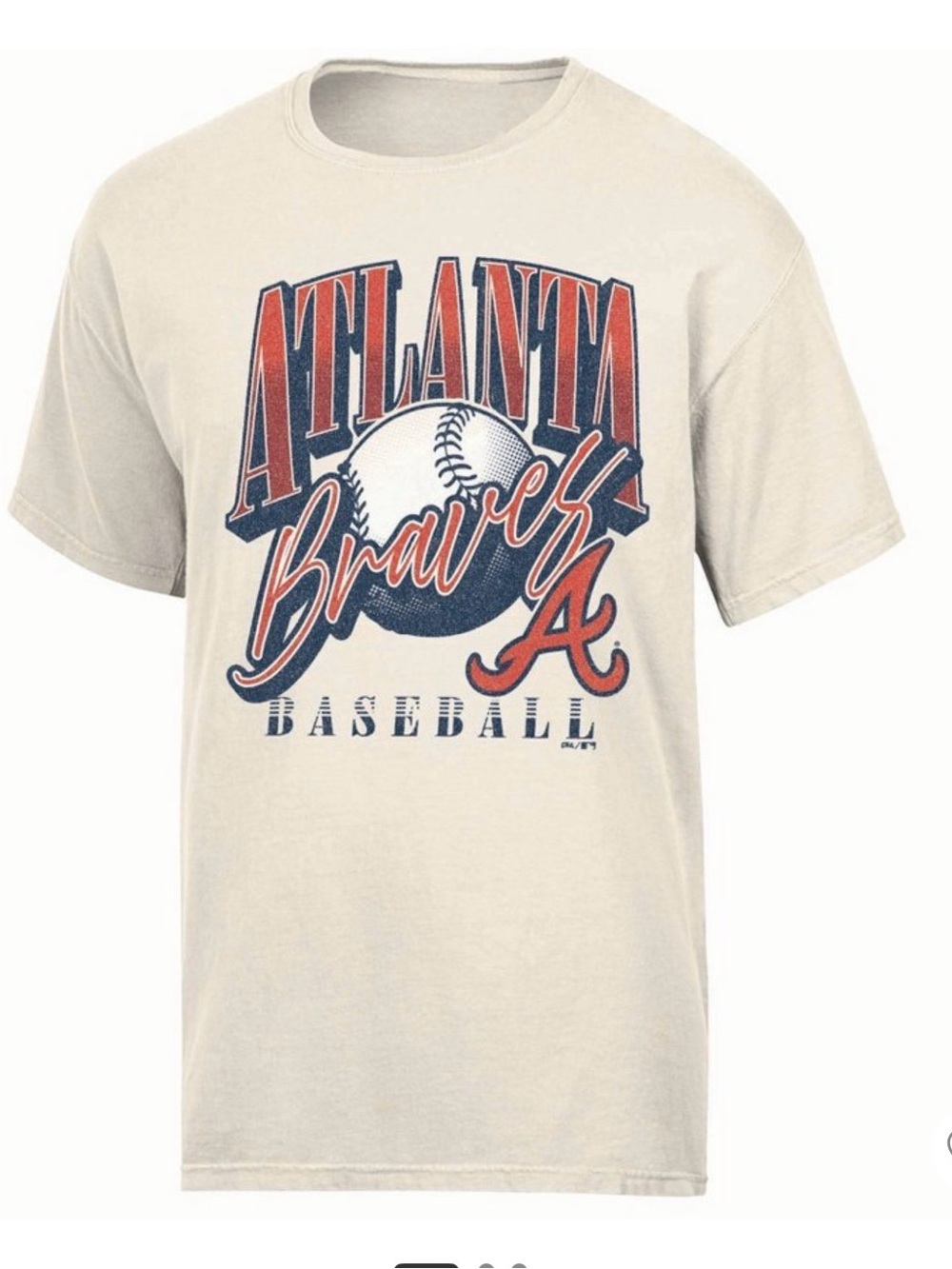 Atlanta Braves Cream Graphic Short Sleeve Tee